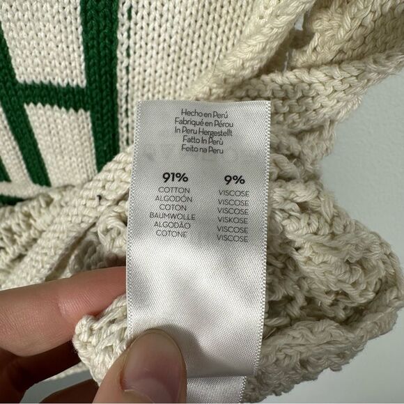 Mother Be Square “Fresh” Boho Crochet Open Knit Pullover Sweater Top Size Small - Picture 9 of 15